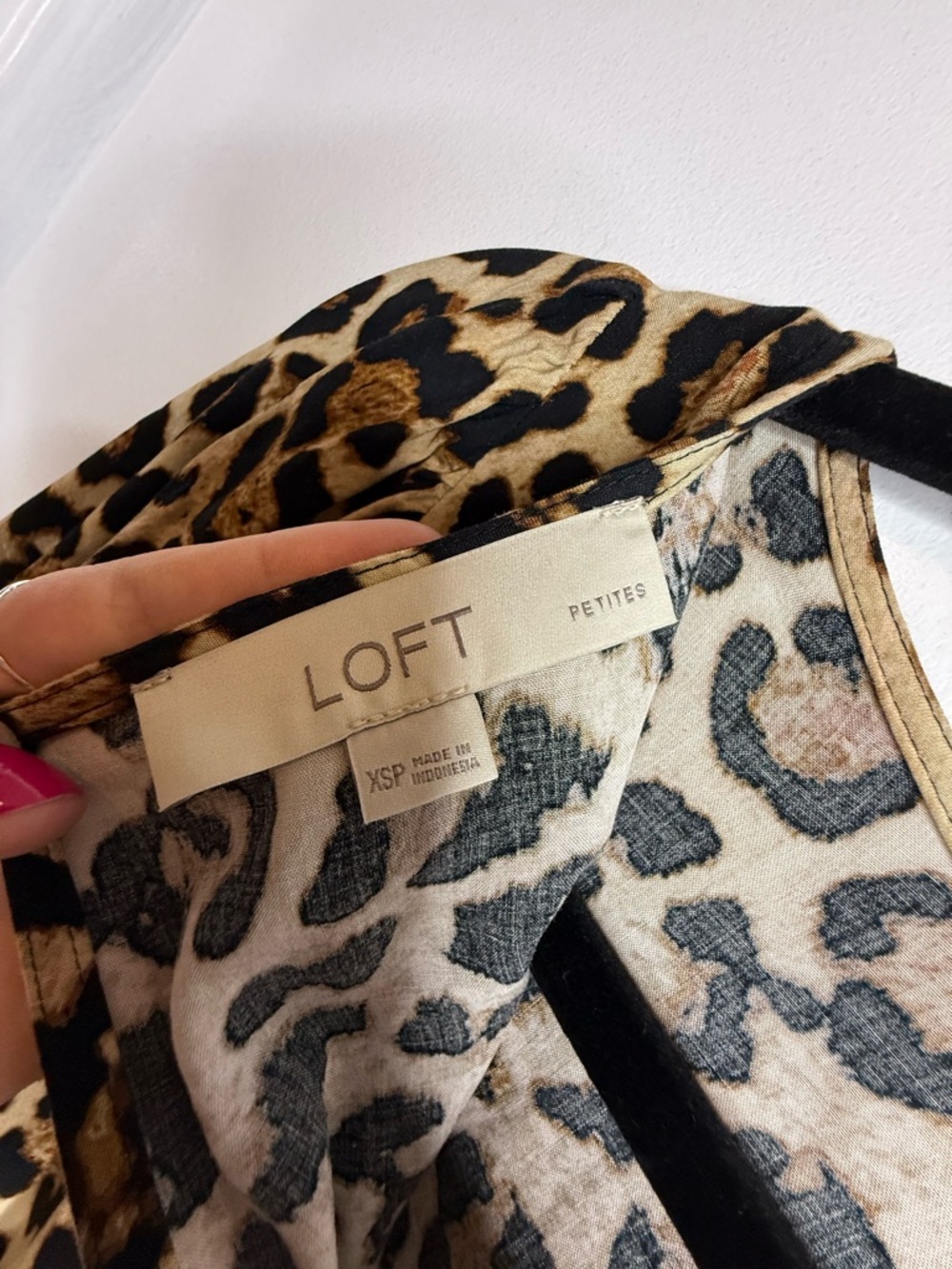 Loft Leopard Print Long Sleeve Maxi Dress - Tan/Black XSP - Picture 6 of 11